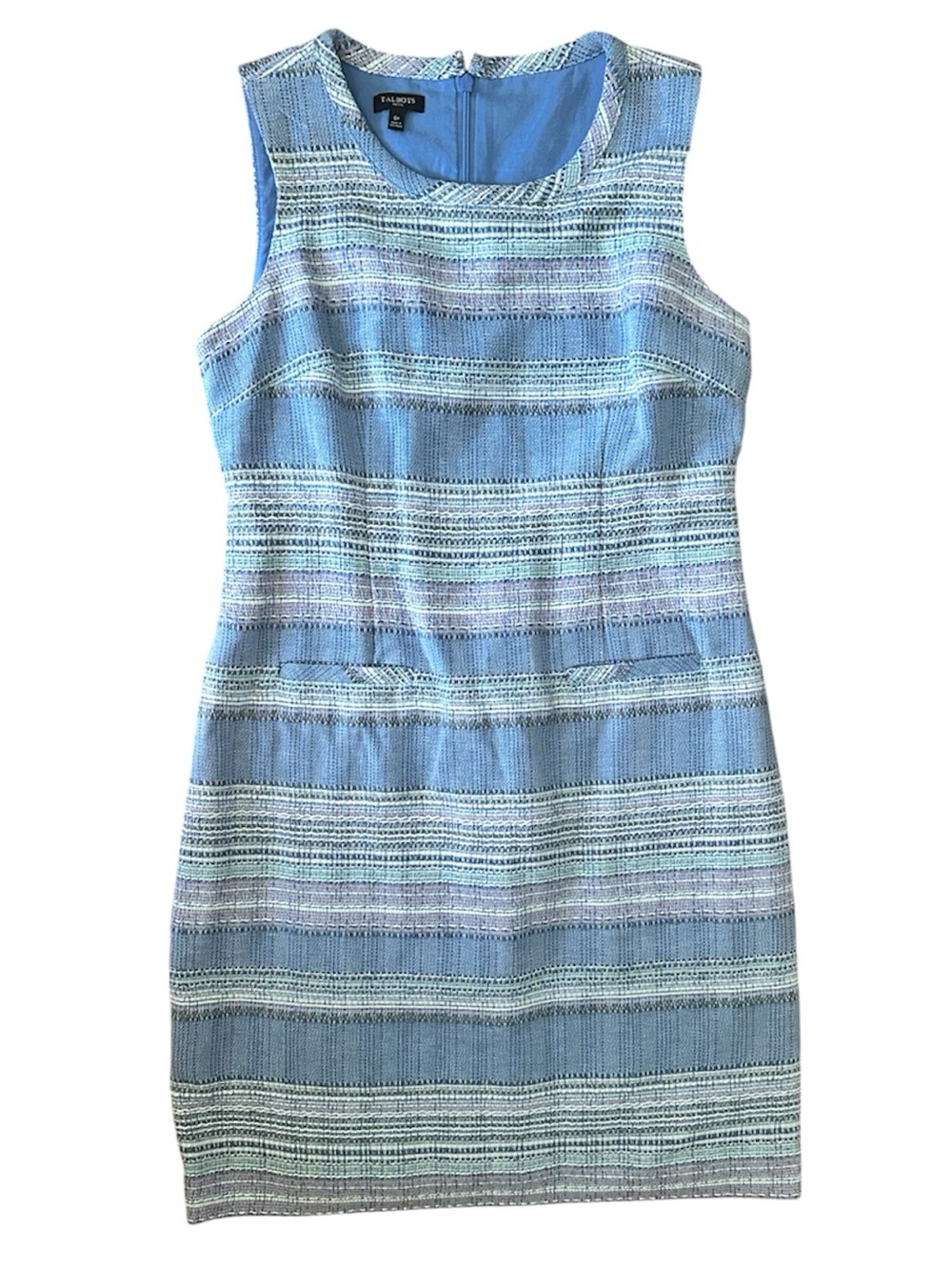 Talbots Striped Tweed Shift Dress